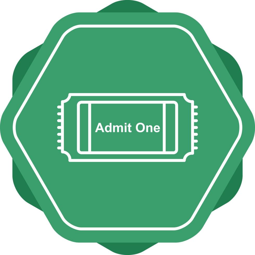 Movie Ticket Line Icon vector