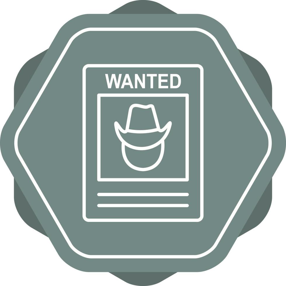 Wanted Poster Line Icon vector