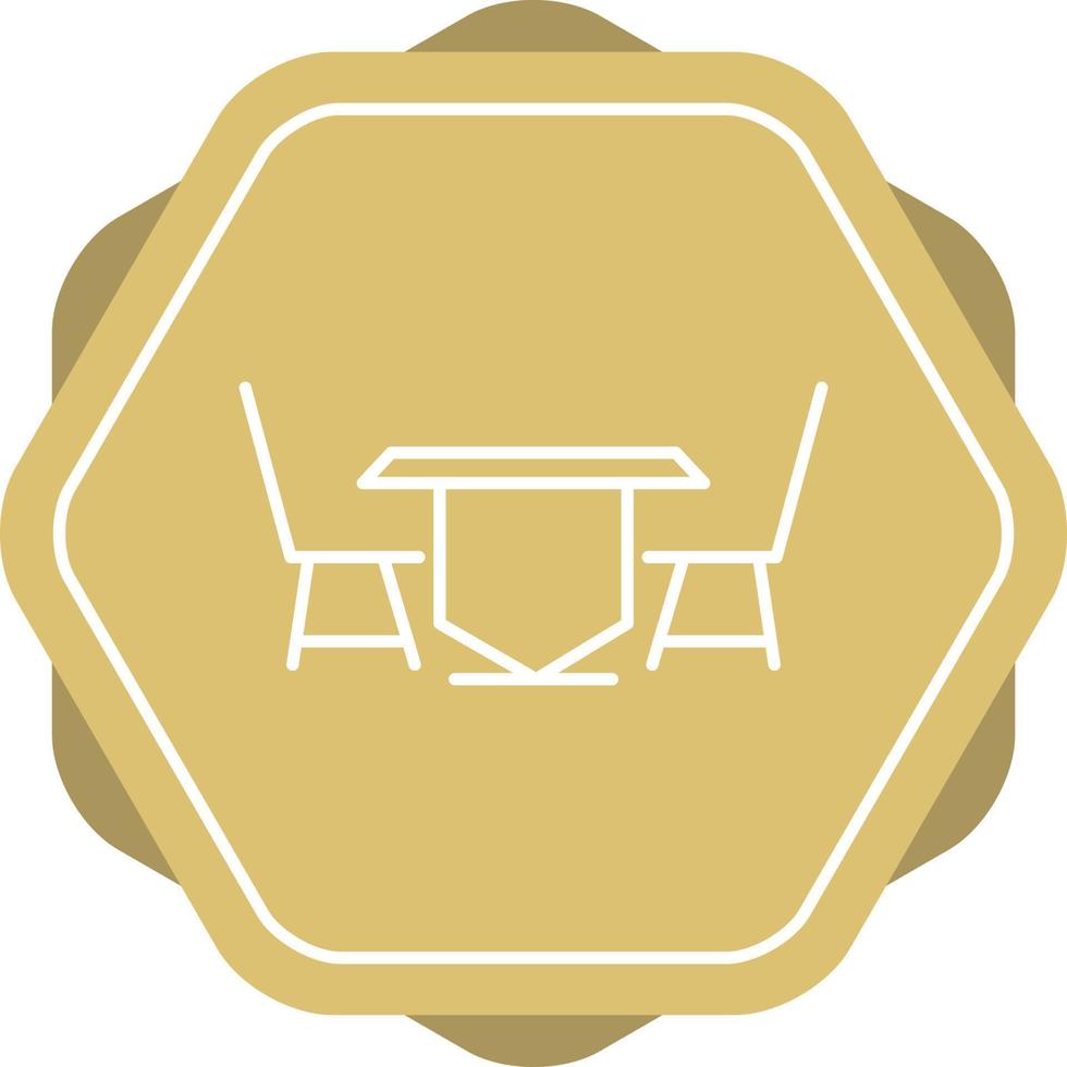 Lunch Table Line Icon vector