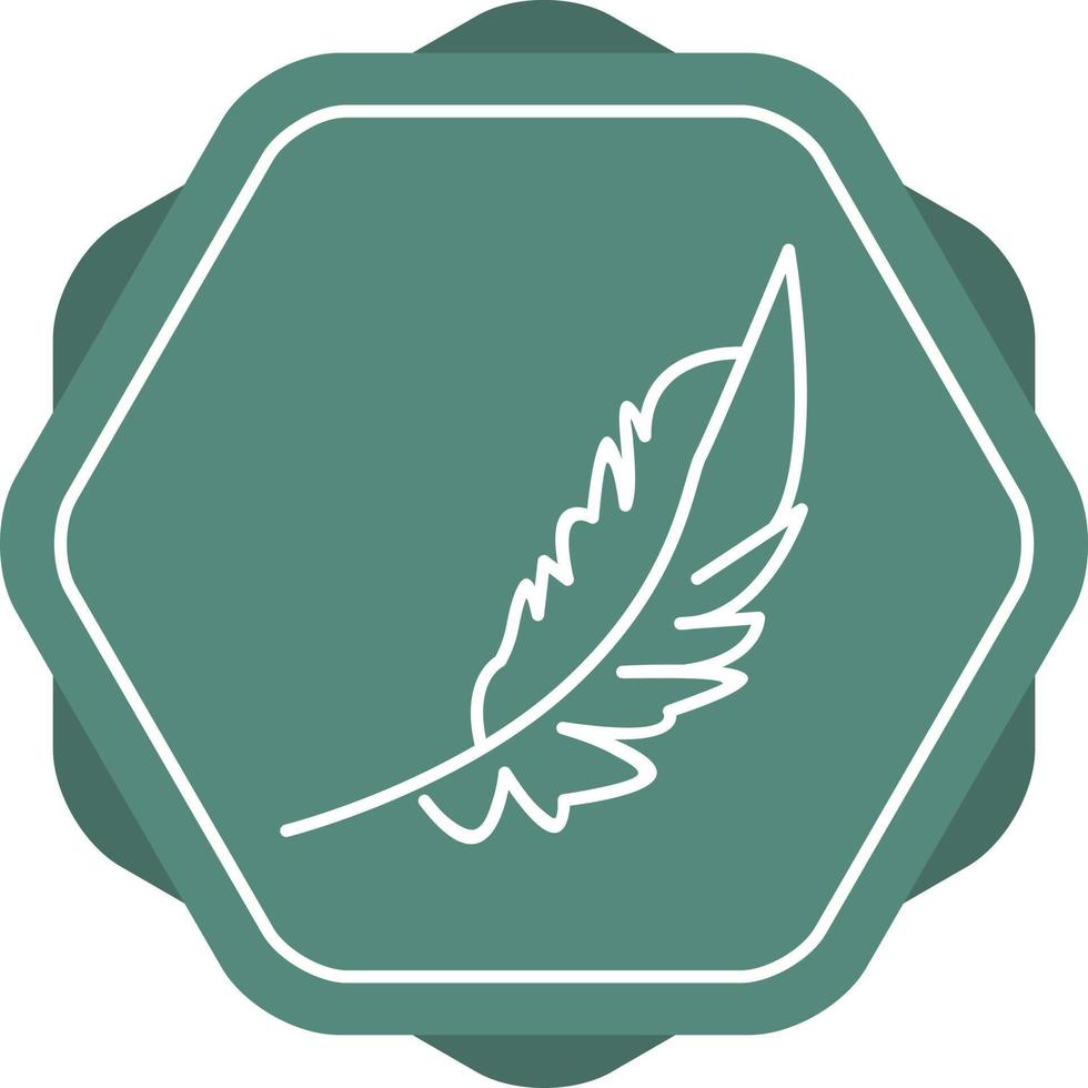 Feather Line Icon vector
