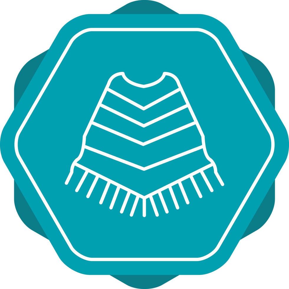 Poncho Line Icon vector