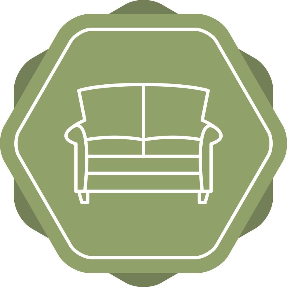 Double Sofa Line Icon vector