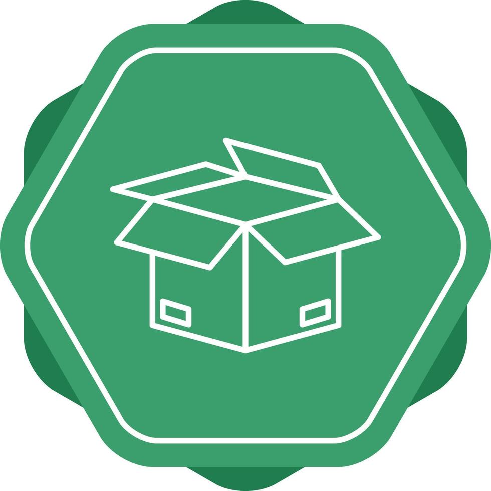 icono de línea de caja abierta vector