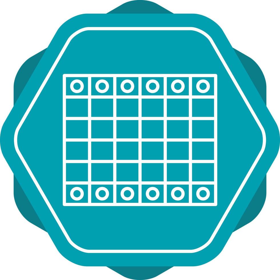 Chess Board Line Icon vector