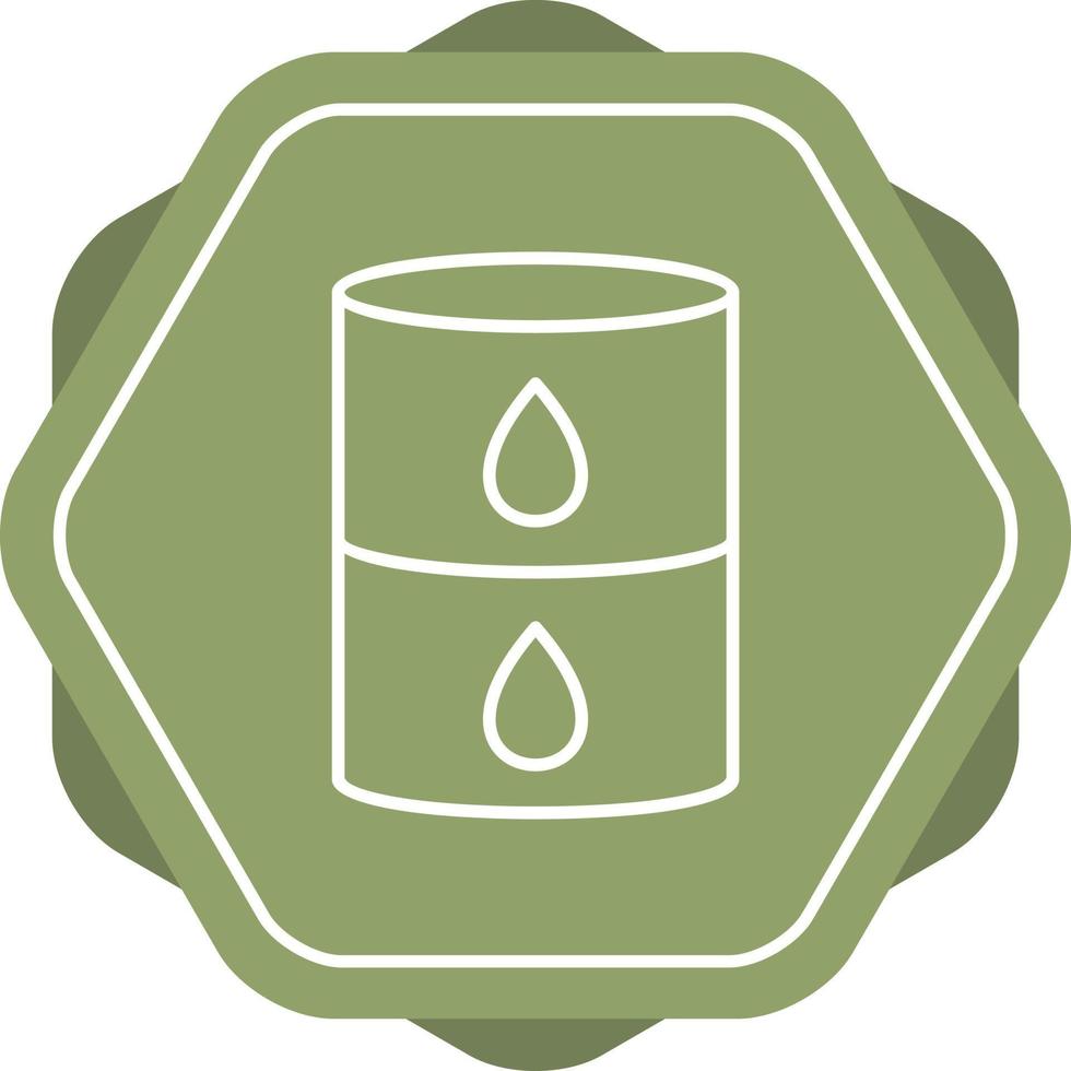 Oil Barrel Line Icon vector