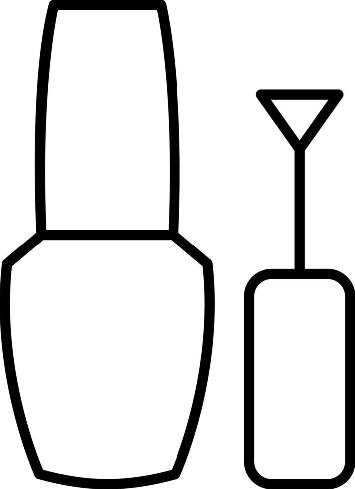 icono de línea de esmalte de uñas vector