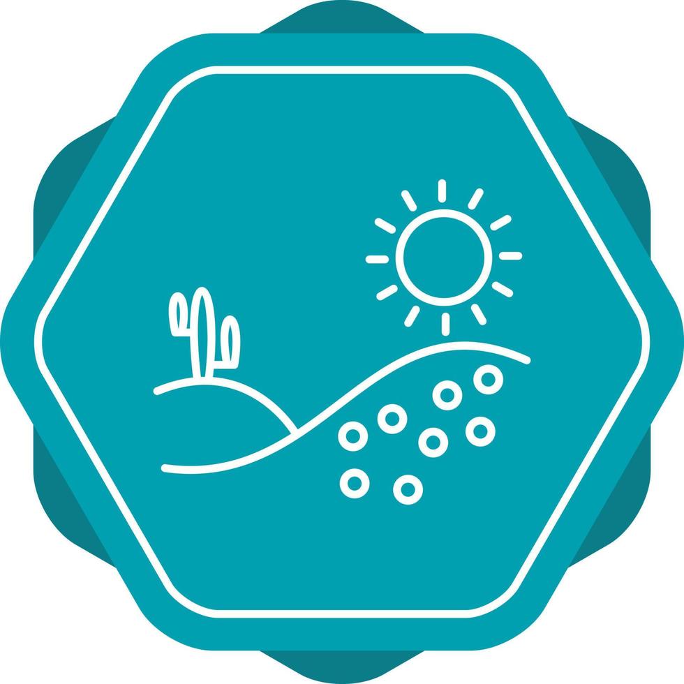Desert Line Icon vector