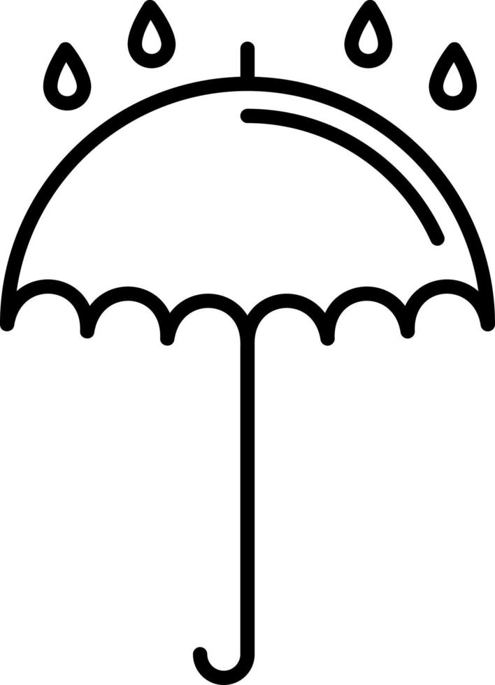 Umbrella Line Icon vector