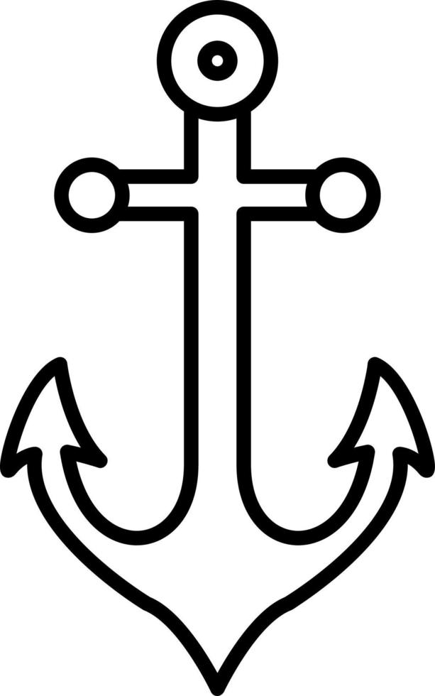 Anchor Line Icon vector