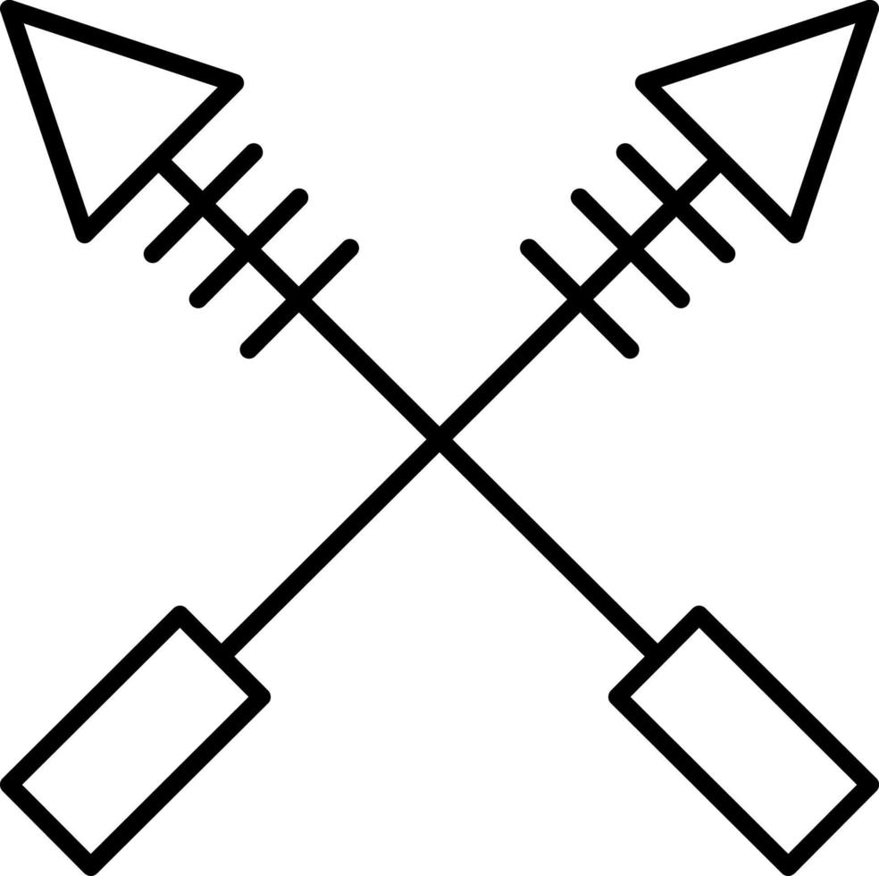 icono de línea de flechas vector