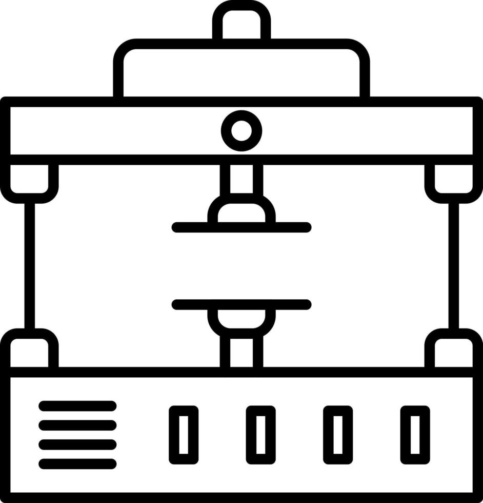 Machine Press Line Icon vector