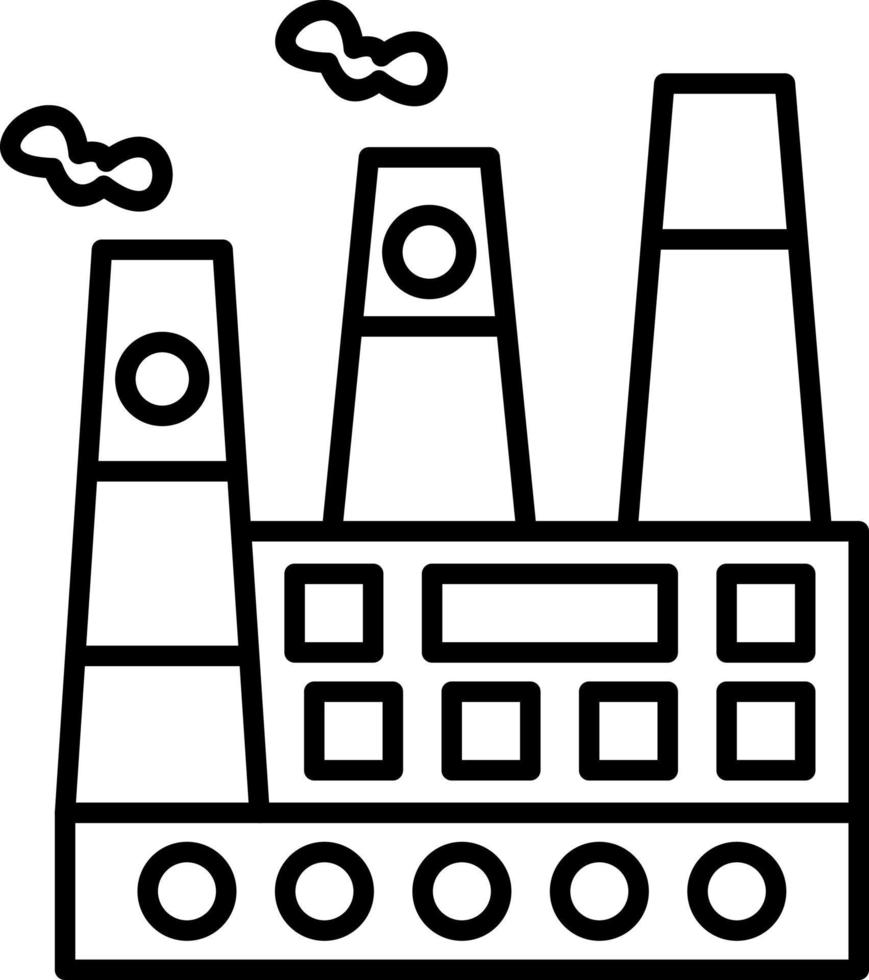 Factory Line Icon vector