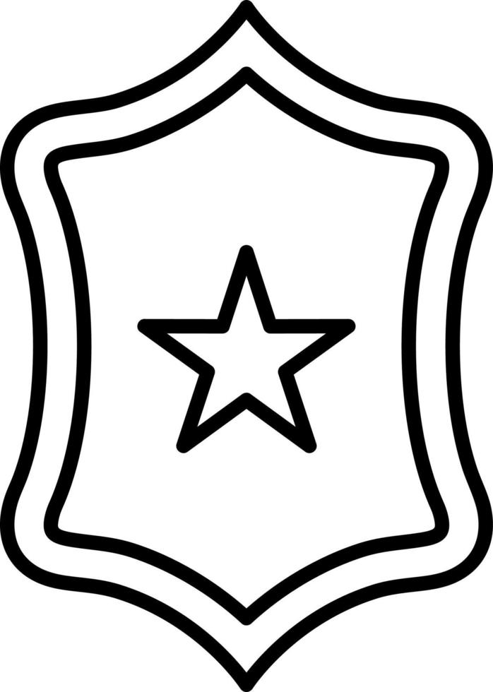 icono de línea de insignia vector