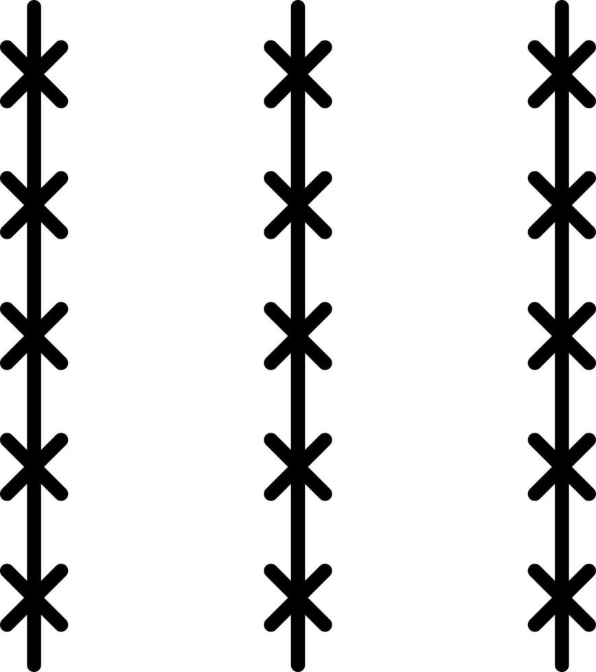 Pointed Wire Line Icon vector