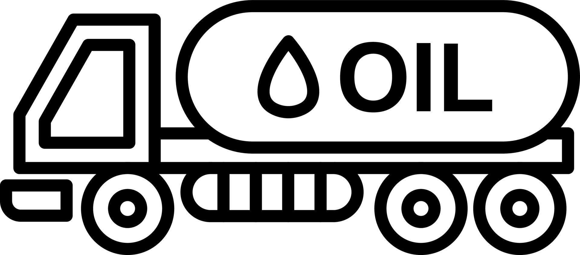 Tank Truck Line Icon vector