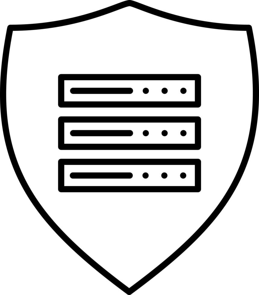 Secure Server Line Icon vector