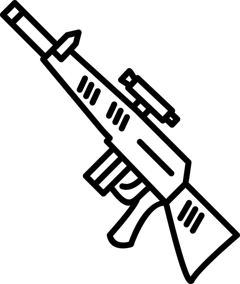 Sniper Line Icon vector