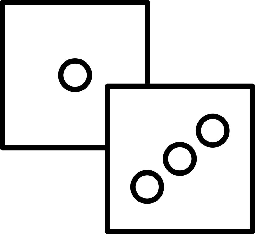 Dice Line Icon vector