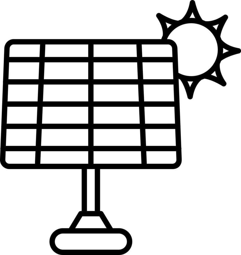 Solar Panel Line Icon vector