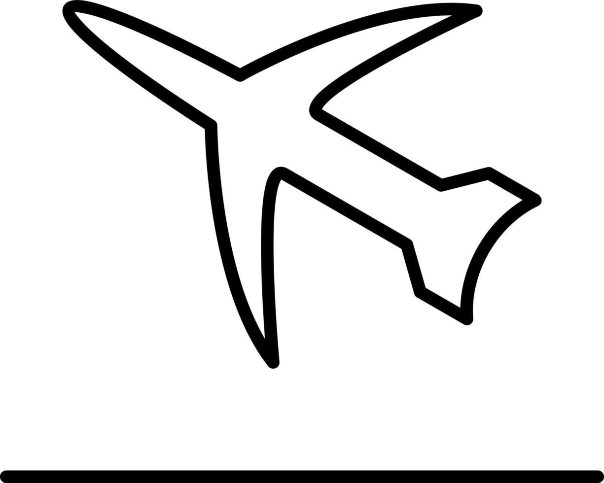 icono de línea de despegue de vuelo vector