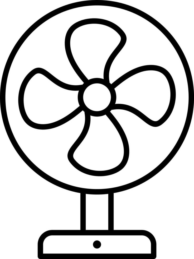 Electric Fan Line Icon vector