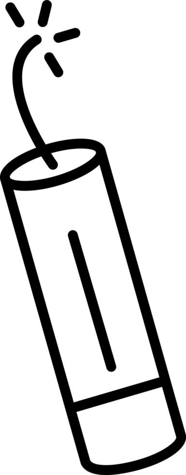 Single Dynamite Line Icon vector