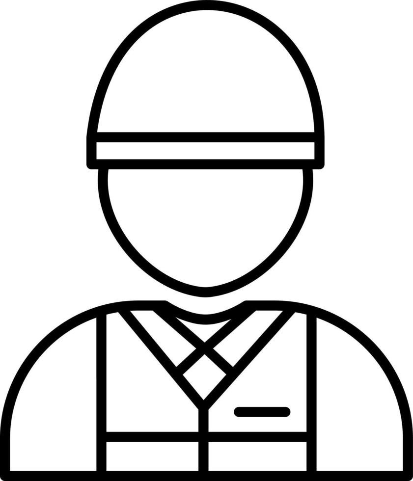 Industry Worker Line Icon vector