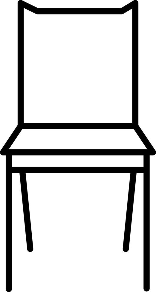 icono de línea de silla de dormitorio vector