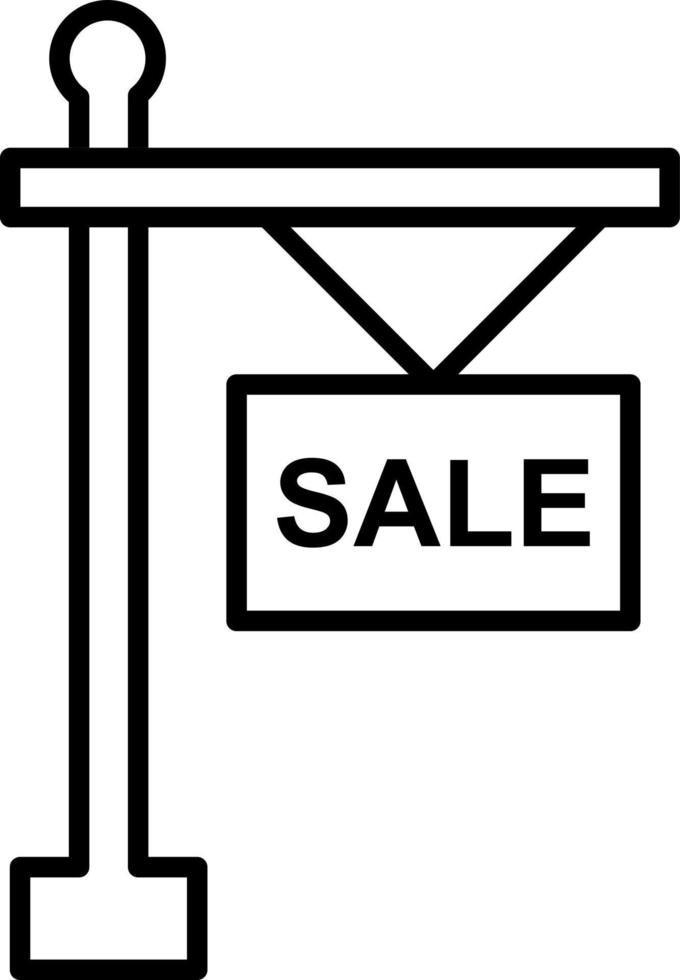 Sale Sign Line Icon vector