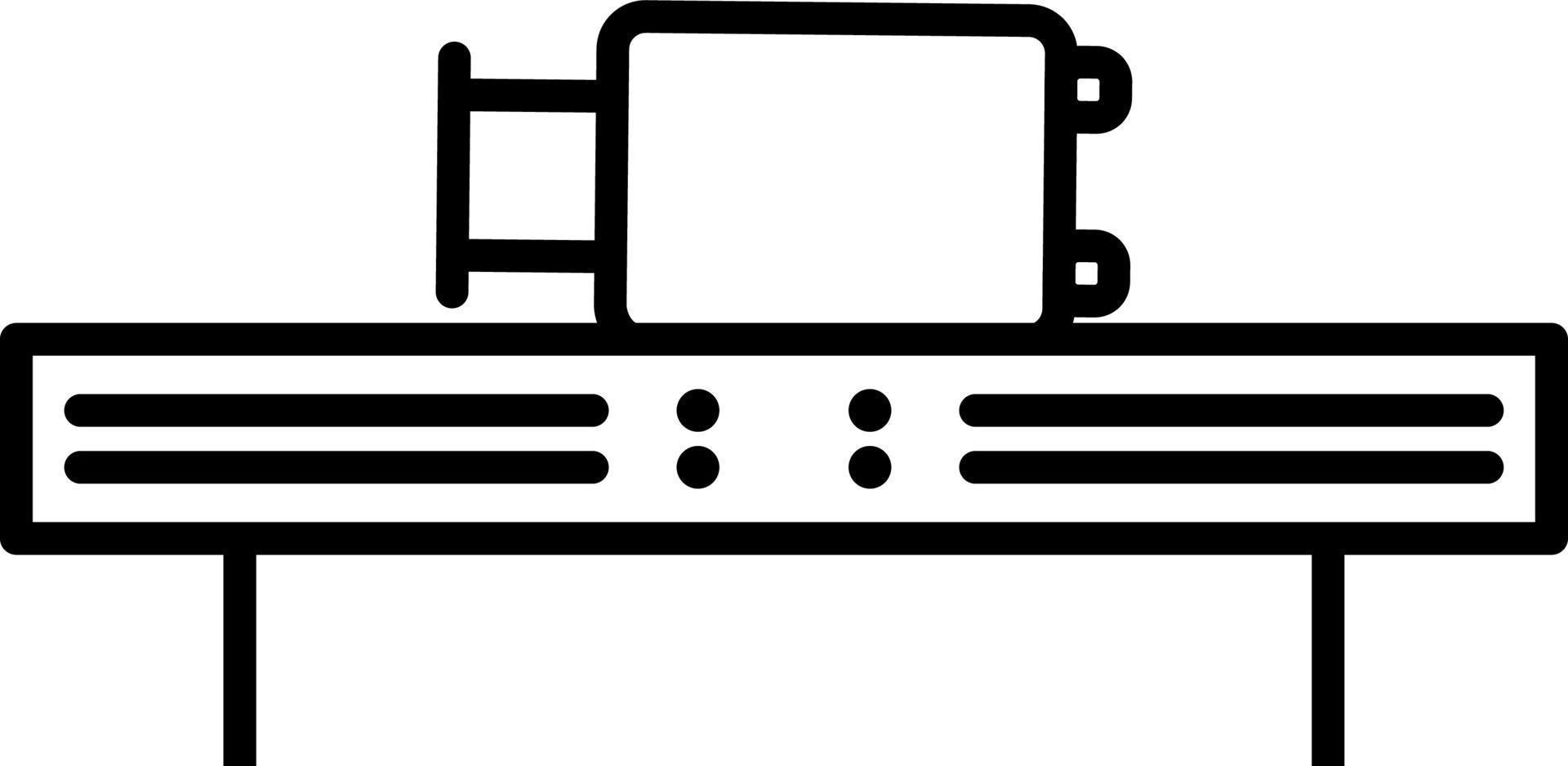 Checking Bag Line Icon vector