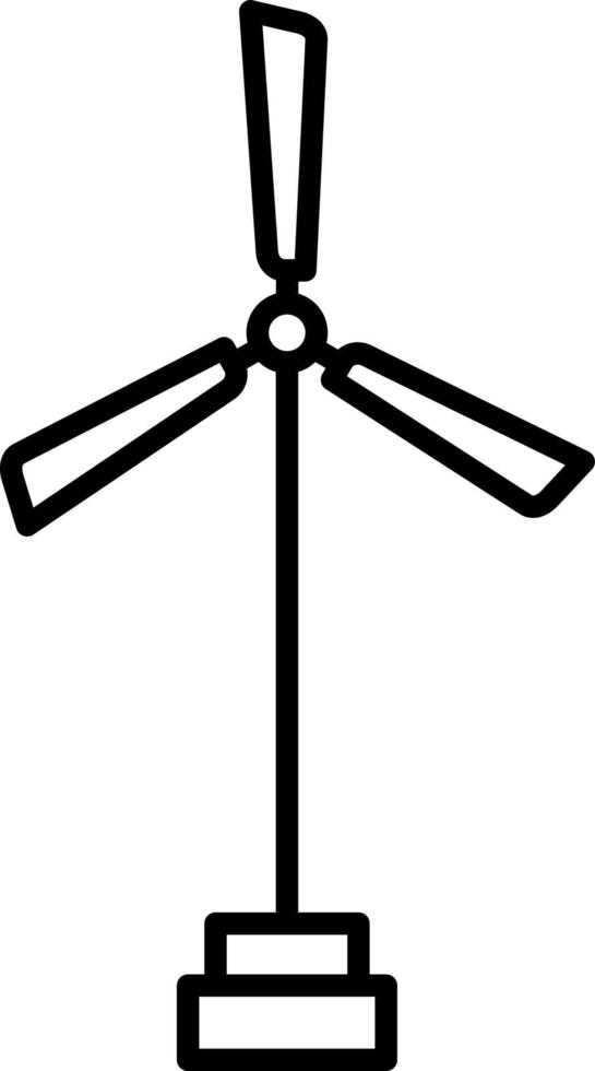 Windmill Line Icon vector