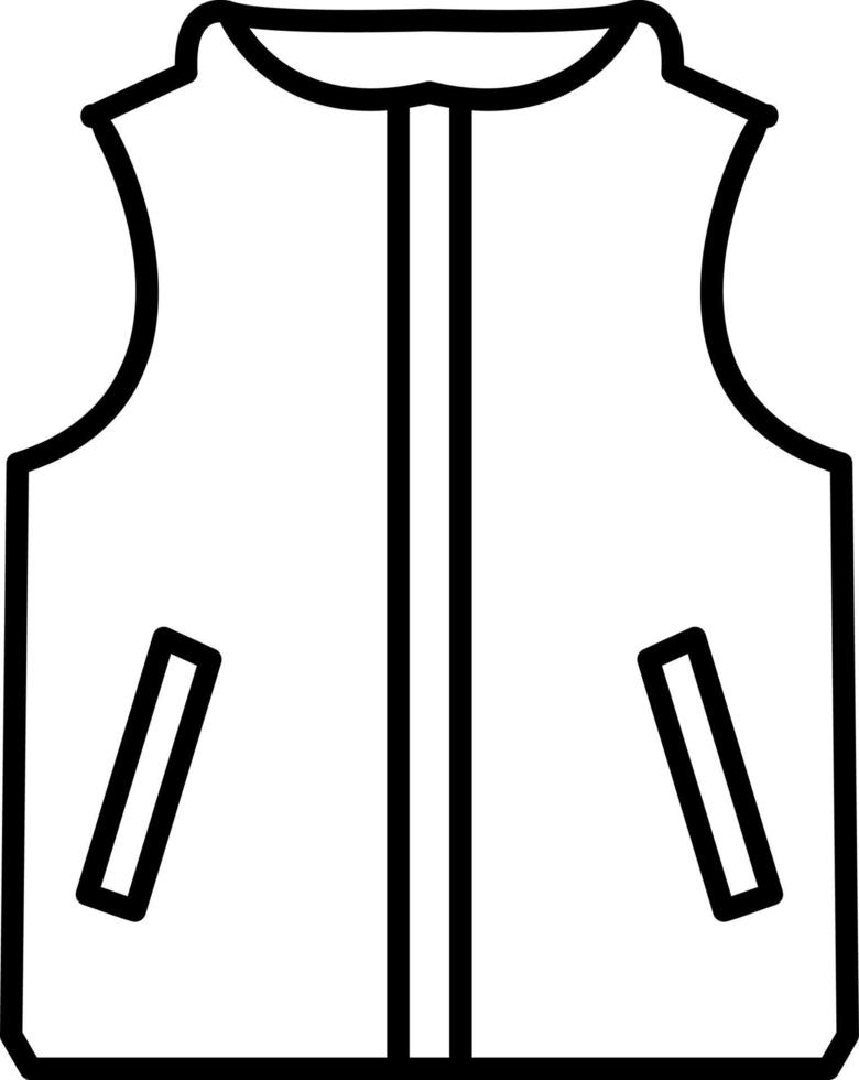 Vest Line Icon vector