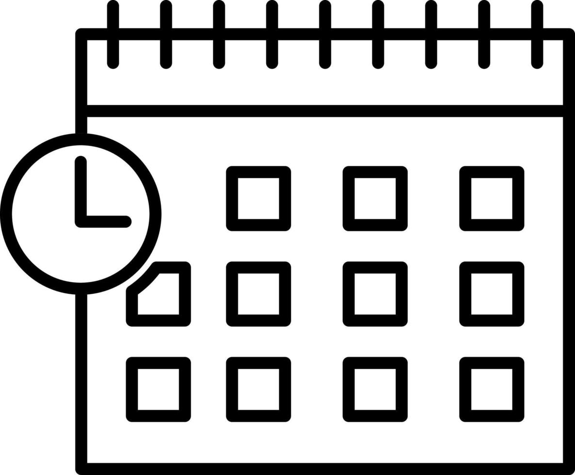 Scheduled Line Icon vector