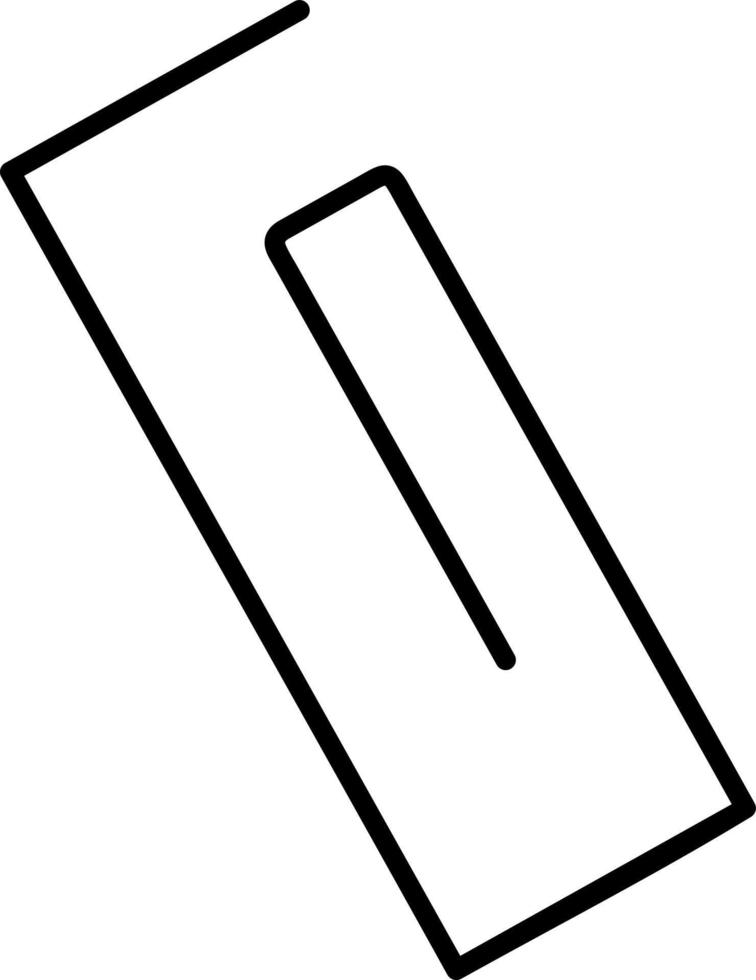 Paper Clip Line Icon vector