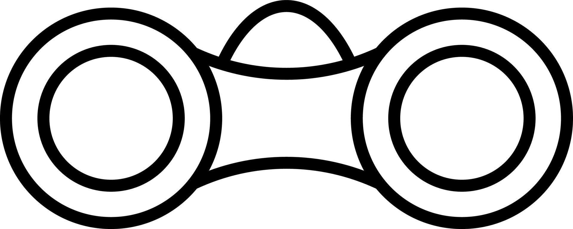 Binoculars Line Icon vector