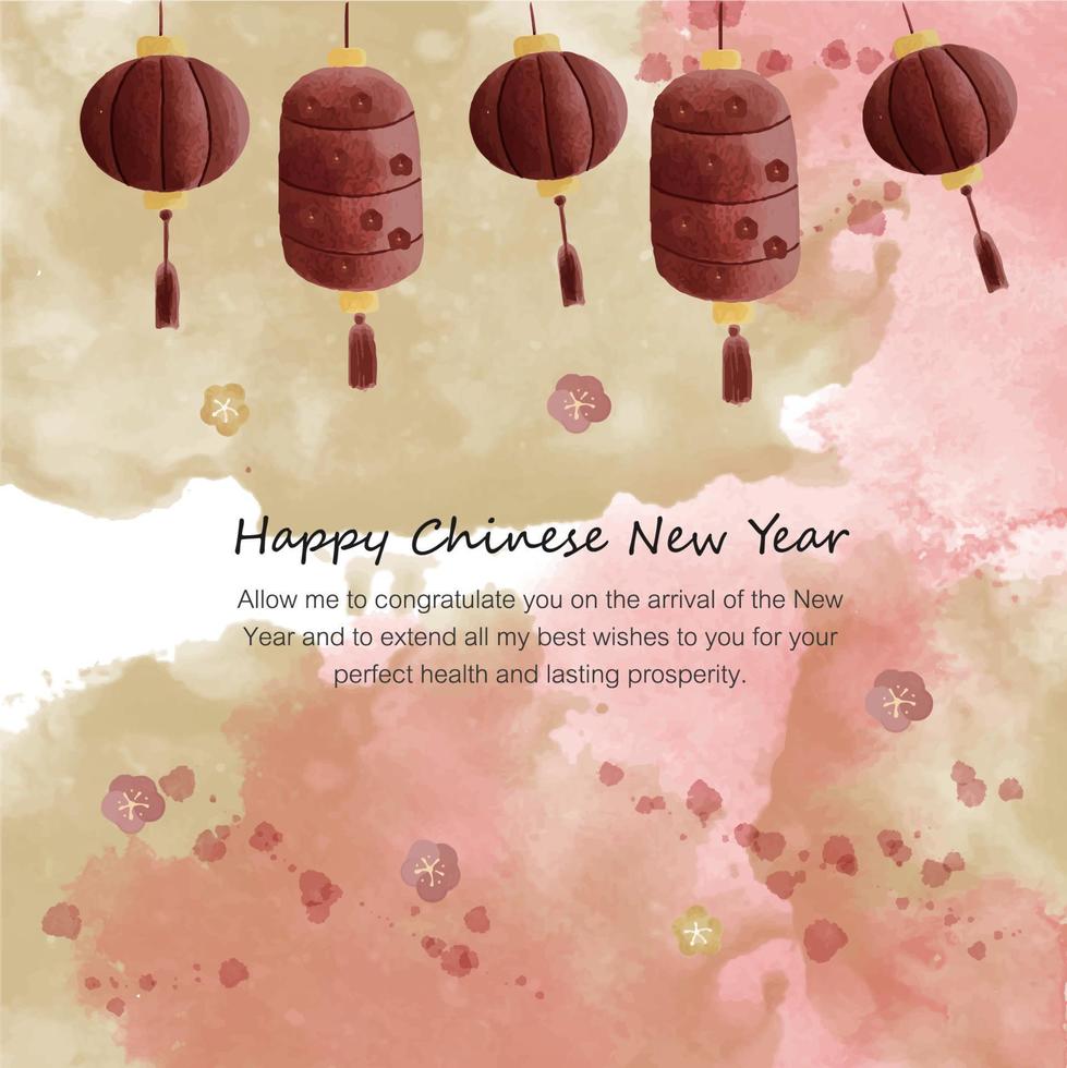 New year background with watercolor vector