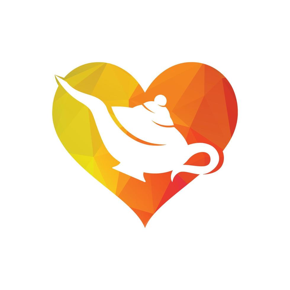 Genie magic lamp logo design vector. Lantern lamp logo template. vector