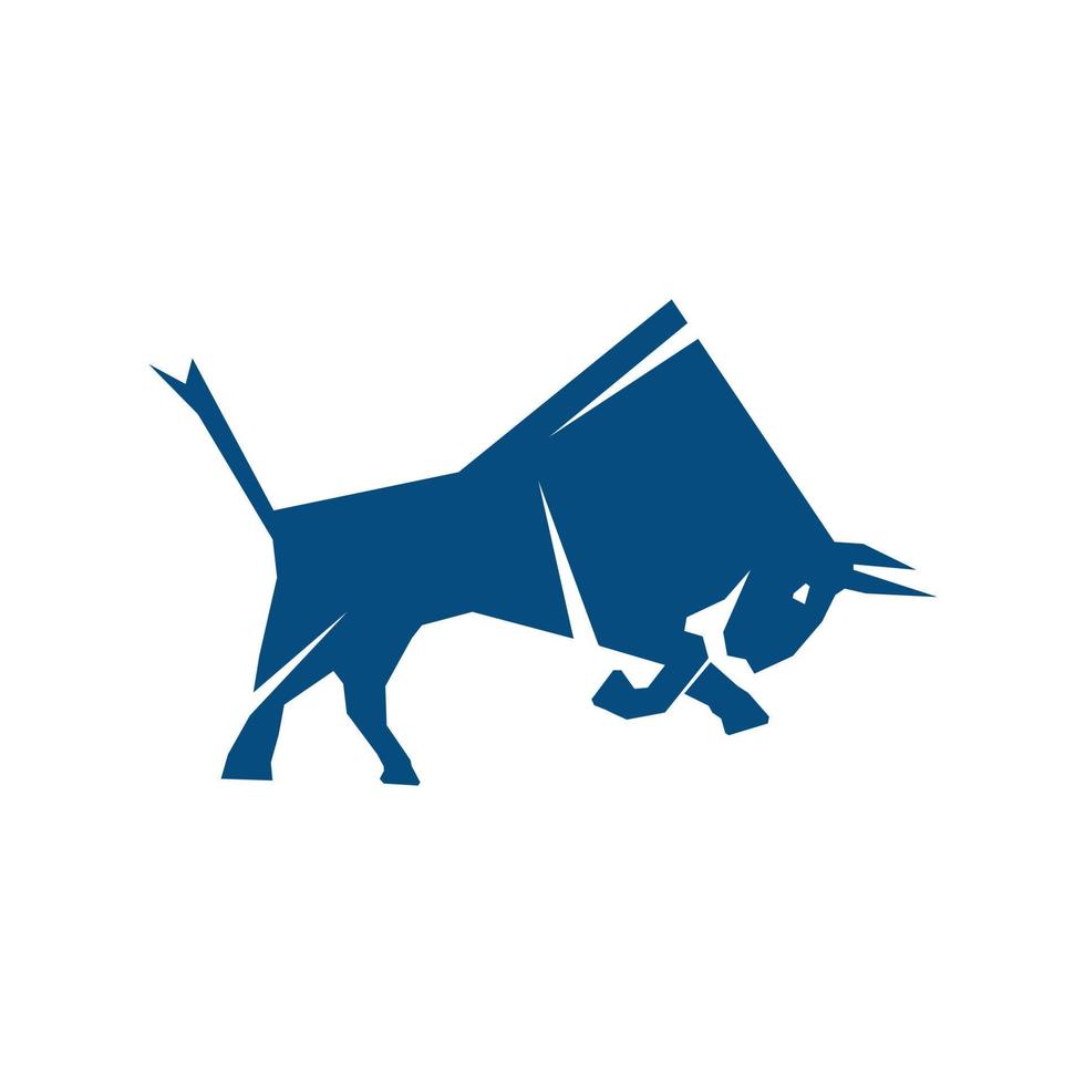 diseño de logotipo de tope de toro. vector de logotipo de toro moderno.
