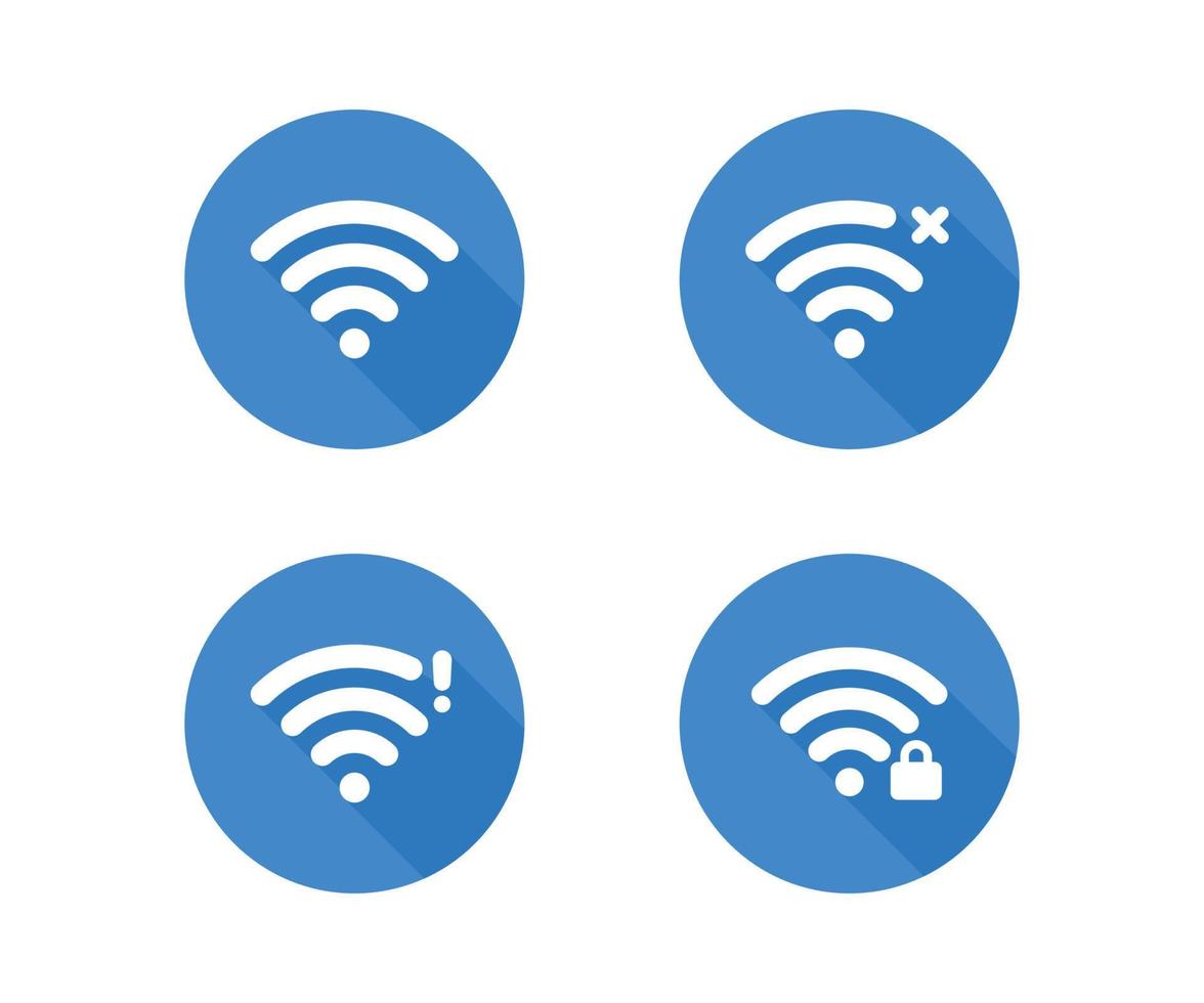 conjunto de iconos de señal inalámbrica y wifi. colección de plantillas de iconos inalámbricos y wifi vector