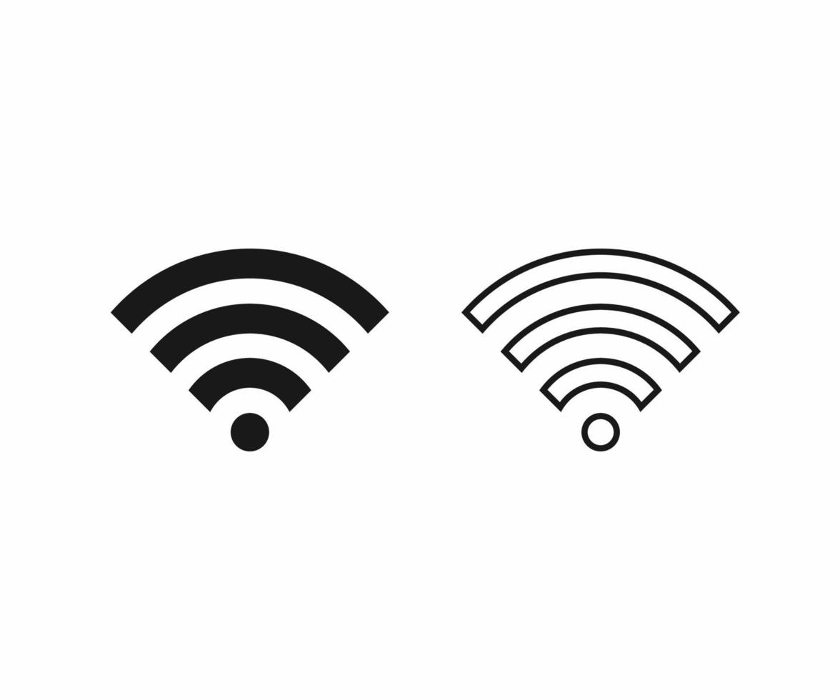 Wifi vector icon, symbol isolated on white background