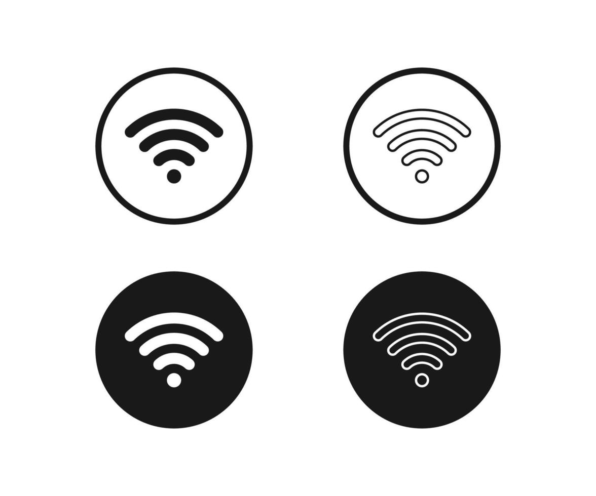 icono de wifi y plantilla de vector de símbolo