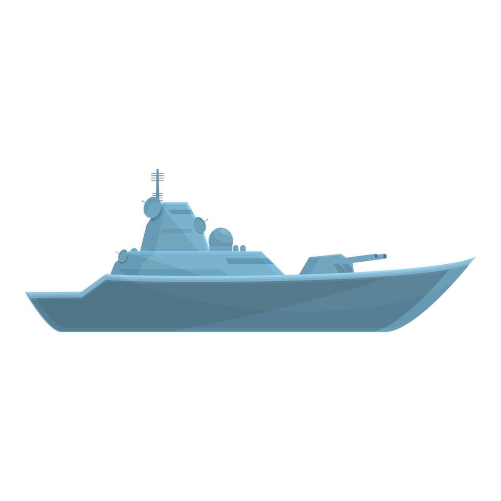 vector de dibujos animados de icono de misil de barco. buque de guerra militar