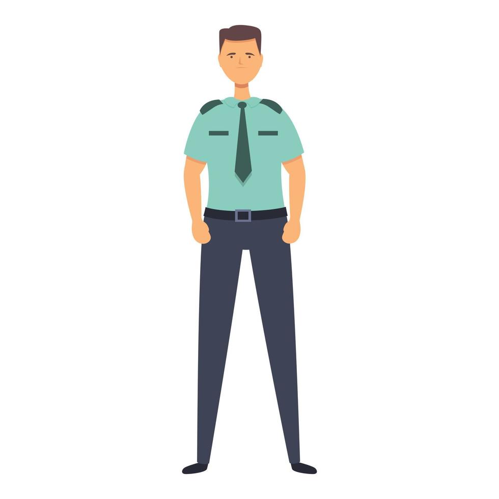 Head guard icon cartoon vector. Police man vector