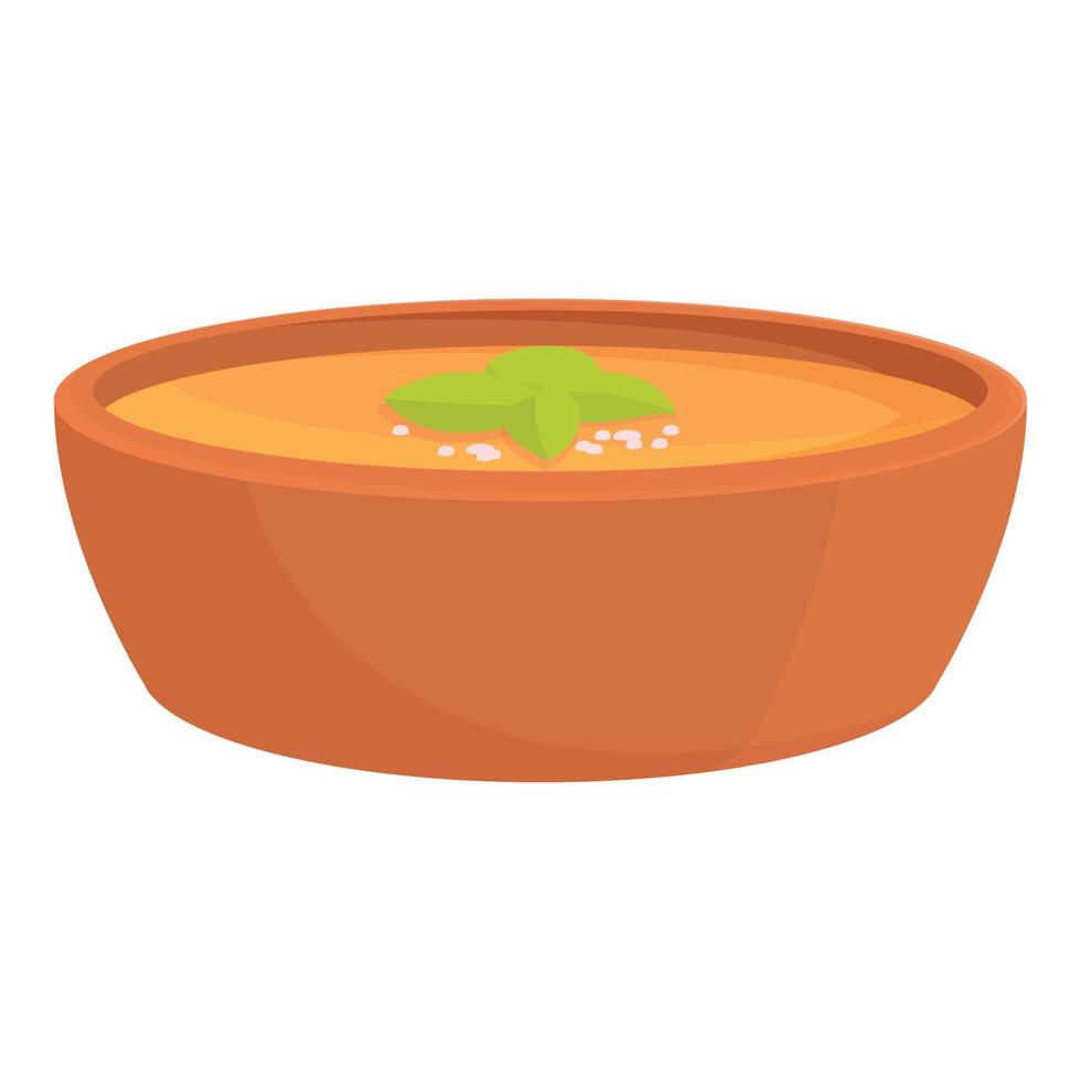 vector de dibujos animados de icono de sopa de tomate. comida china