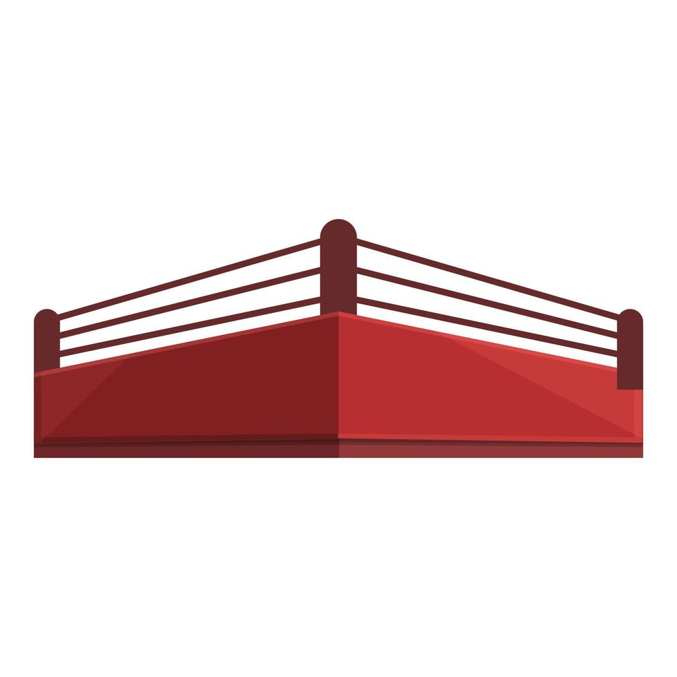 vector de dibujos animados de icono de arena de boxeo. campeón deportivo