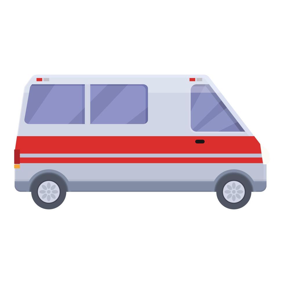 Modern ambulance icon cartoon vector. City medical vector