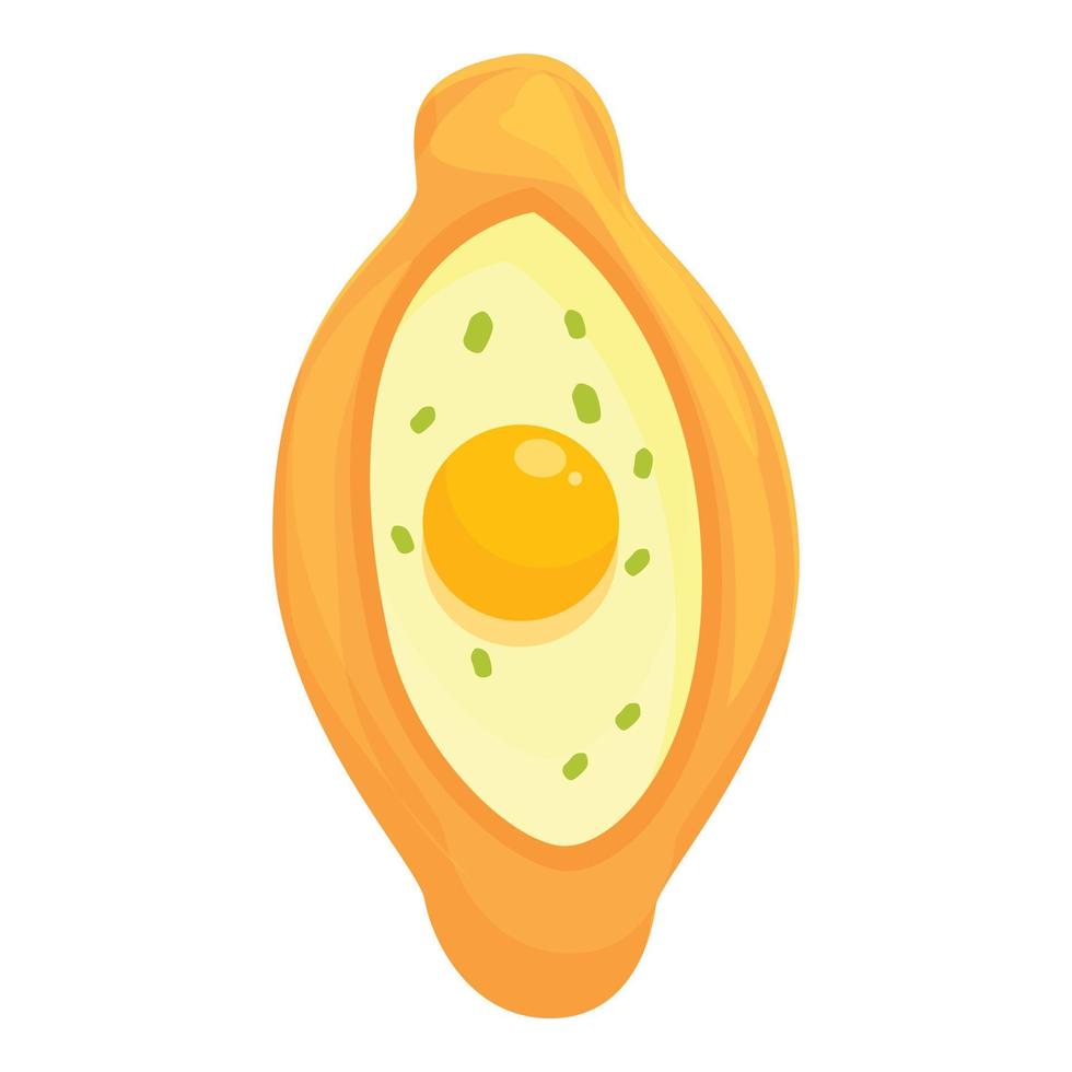 Khachapuri bread icon cartoon vector. Pastry cuisine vector