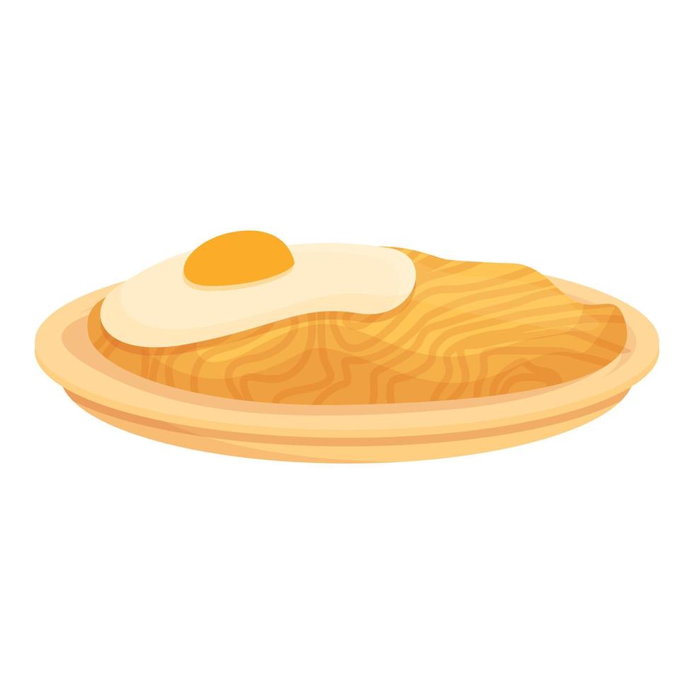 Dinner egg icon cartoon vector. Chinese food vector