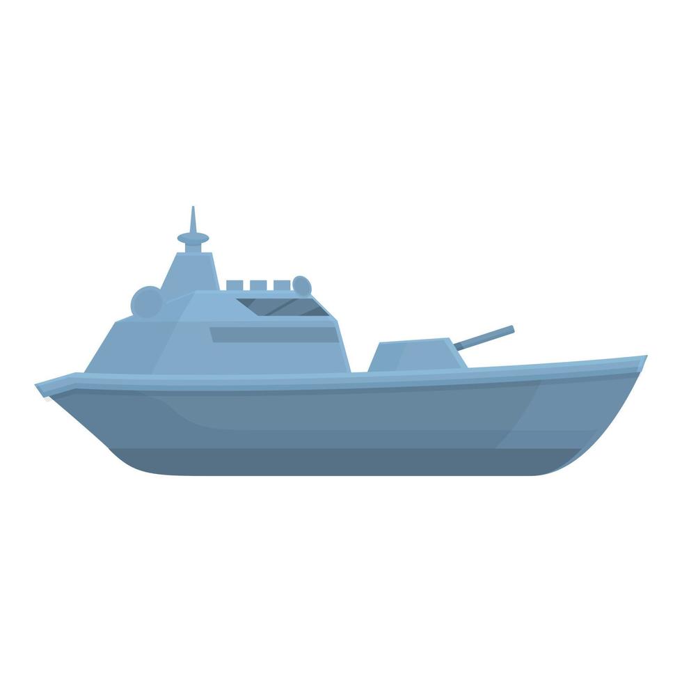 vector de dibujos animados de icono de barco moderno. armada militar