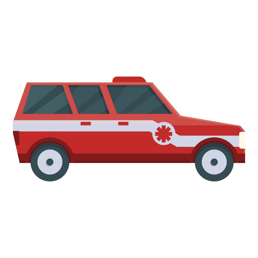 vector de dibujos animados de icono de jeep de ambulancia. transporte de vehículos
